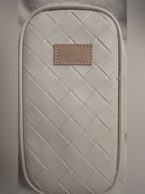 Good Fortune Woven Stationary Bag in Light Beige